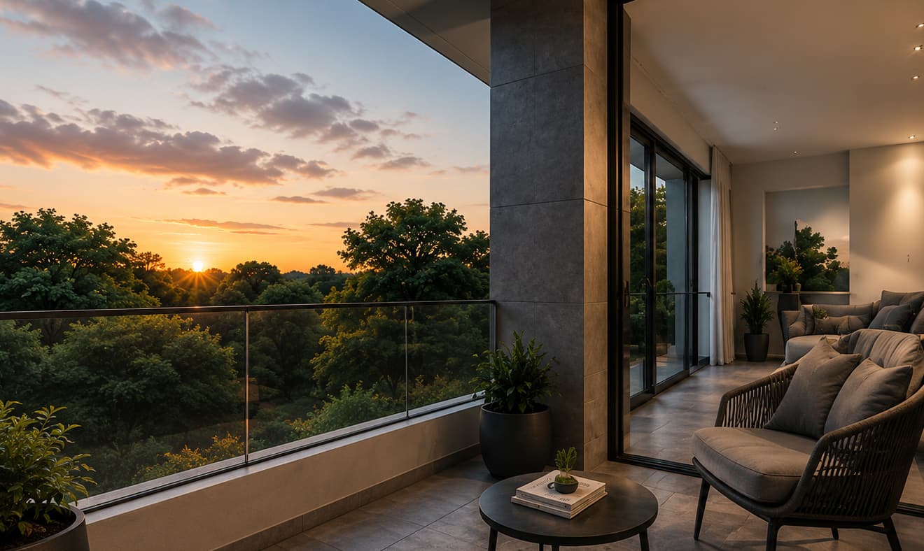 Σύγχρονος χώρος καθιστικού Lumier Residences